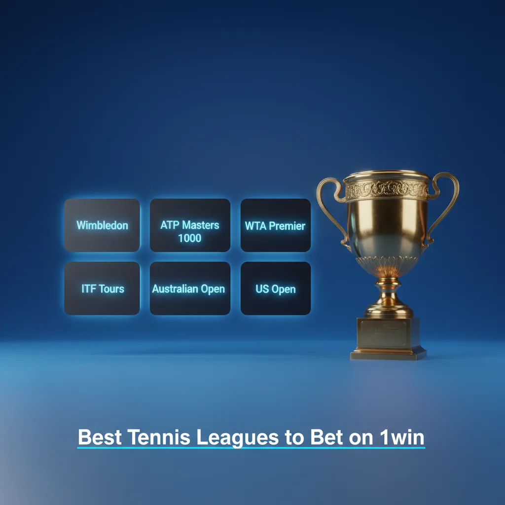 1win guide graphic: tennis events to bet on—Grand Slams, ATP/WTA Tours, Finals, Cups, Challenger and ITF.