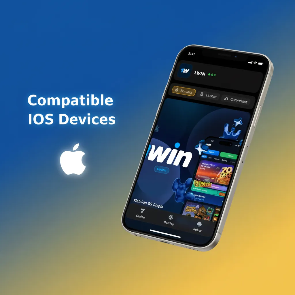 Supported iOS devices for 1win app: iPhone X–15 series, including mini, Plus, Pro, and Pro Max models.