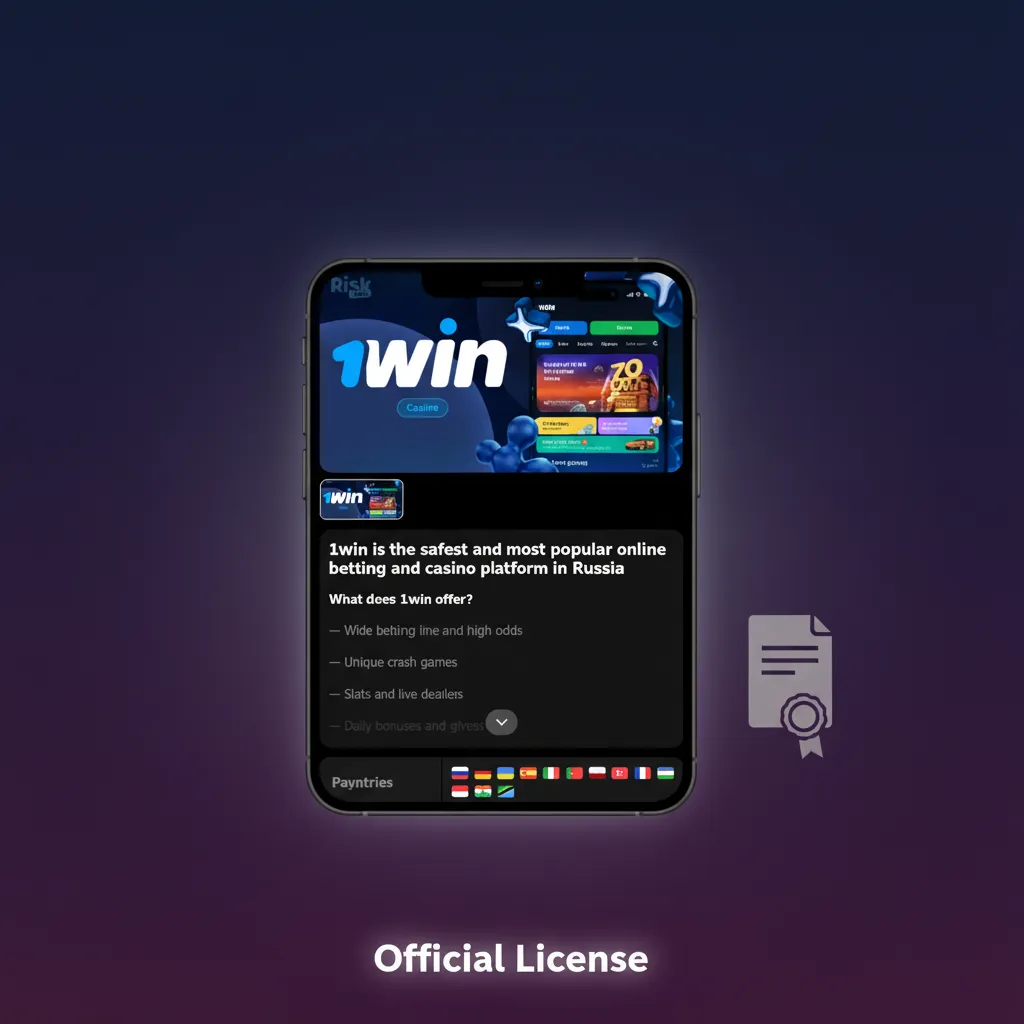 Official License badge indicating international remote gaming licence from a recognised regulator; details in site footer