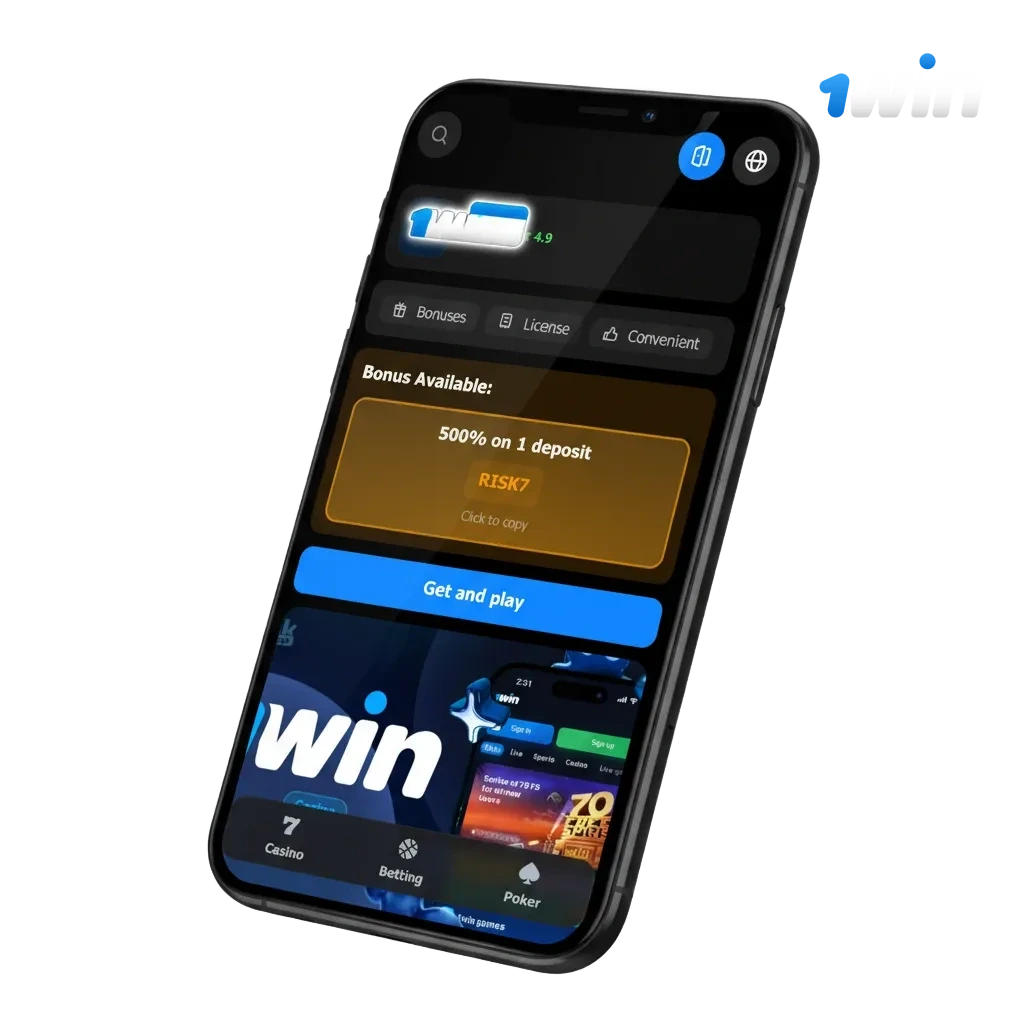 1win app download for Android APK and iOS, India users. English/Hindi, sports & casino, UPI, Paytm, PhonePe, GPay, Visa.