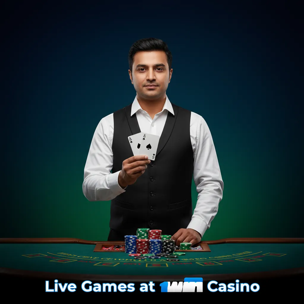 1win live casino with dealers in India: roulette, blackjack, baccarat, poker, TV games and Indian classics, 200+ tables.