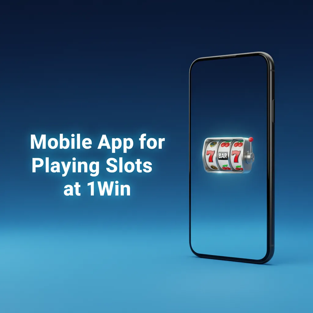 Smartphone displaying 1win slots app with touch-friendly slot lobby, categories and profile tabs for balance and bonuses.