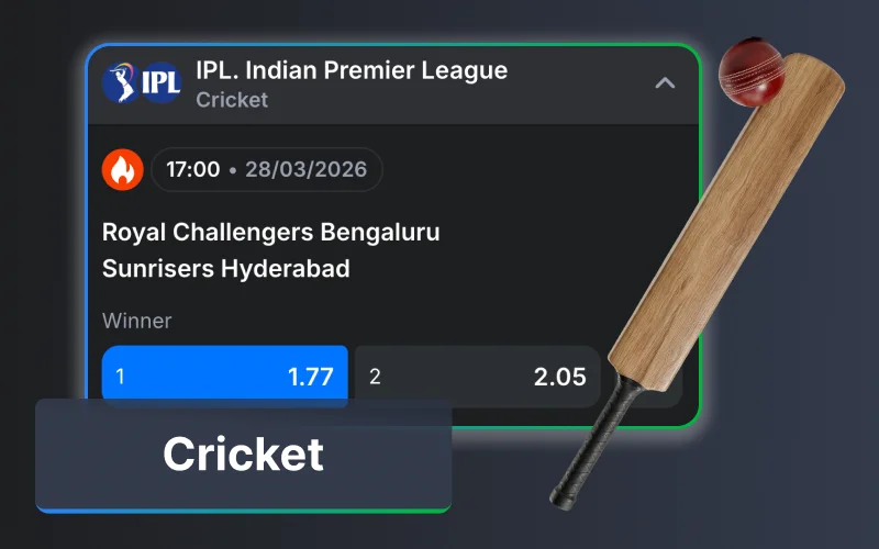 Get best cricket markets at 1win India.