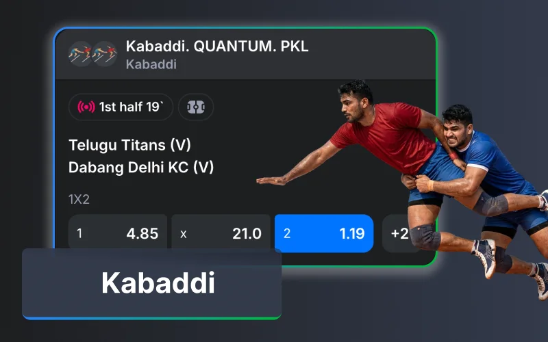 Place live kabaddi bets at 1win now.