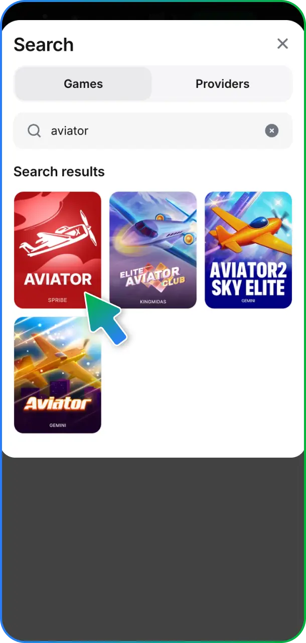 Open Aviator from the primary crash directory on the 1win India homepage.