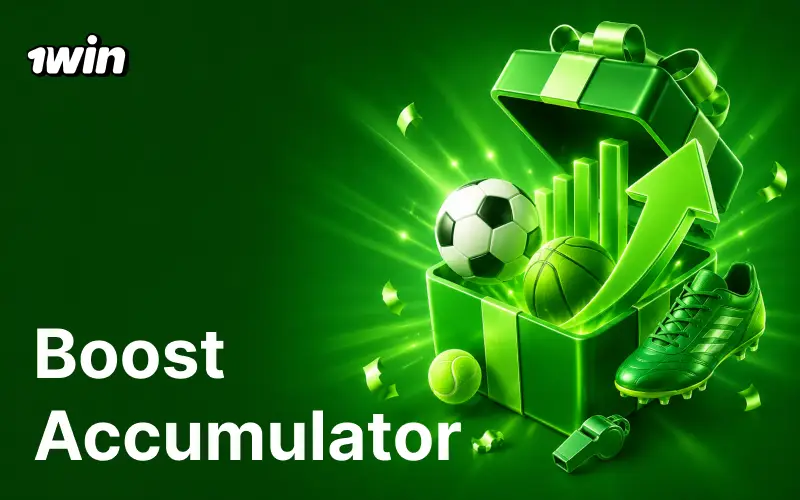 Multiply your potential payouts by triggering the accumulator boost option on 1win India.