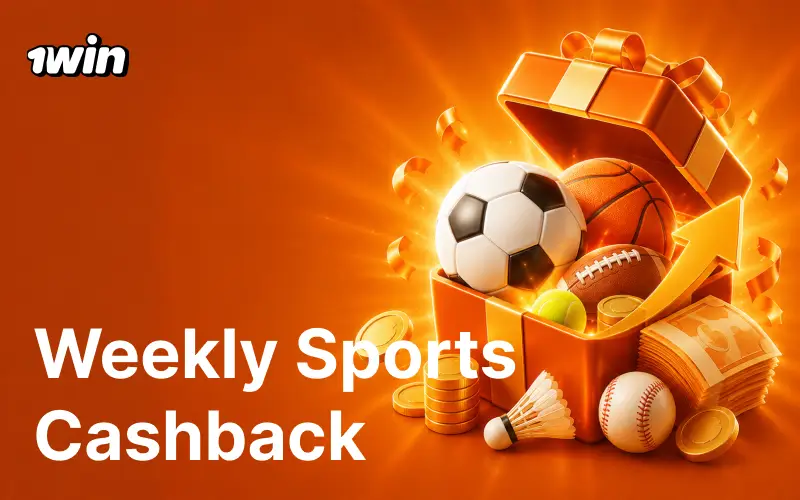 Secure your sports bankroll using the protective weekly sports cashback reward from 1win.