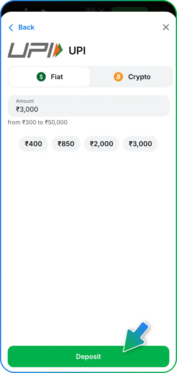 Choose a secure payment method to add funds to your account on 1win cricket.