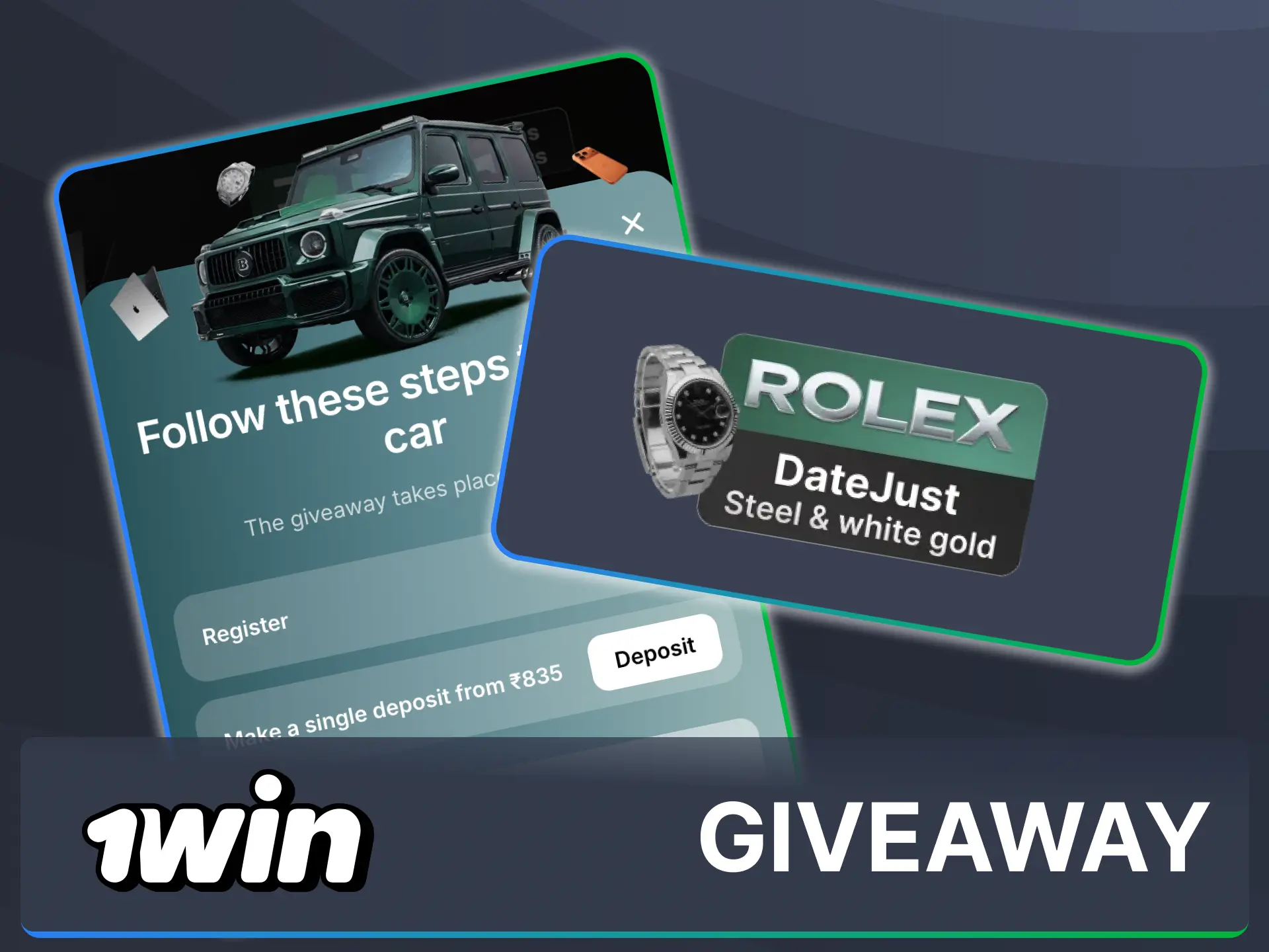 Participate in the exclusive grand luxury giveaway on the official 1win India homepage.