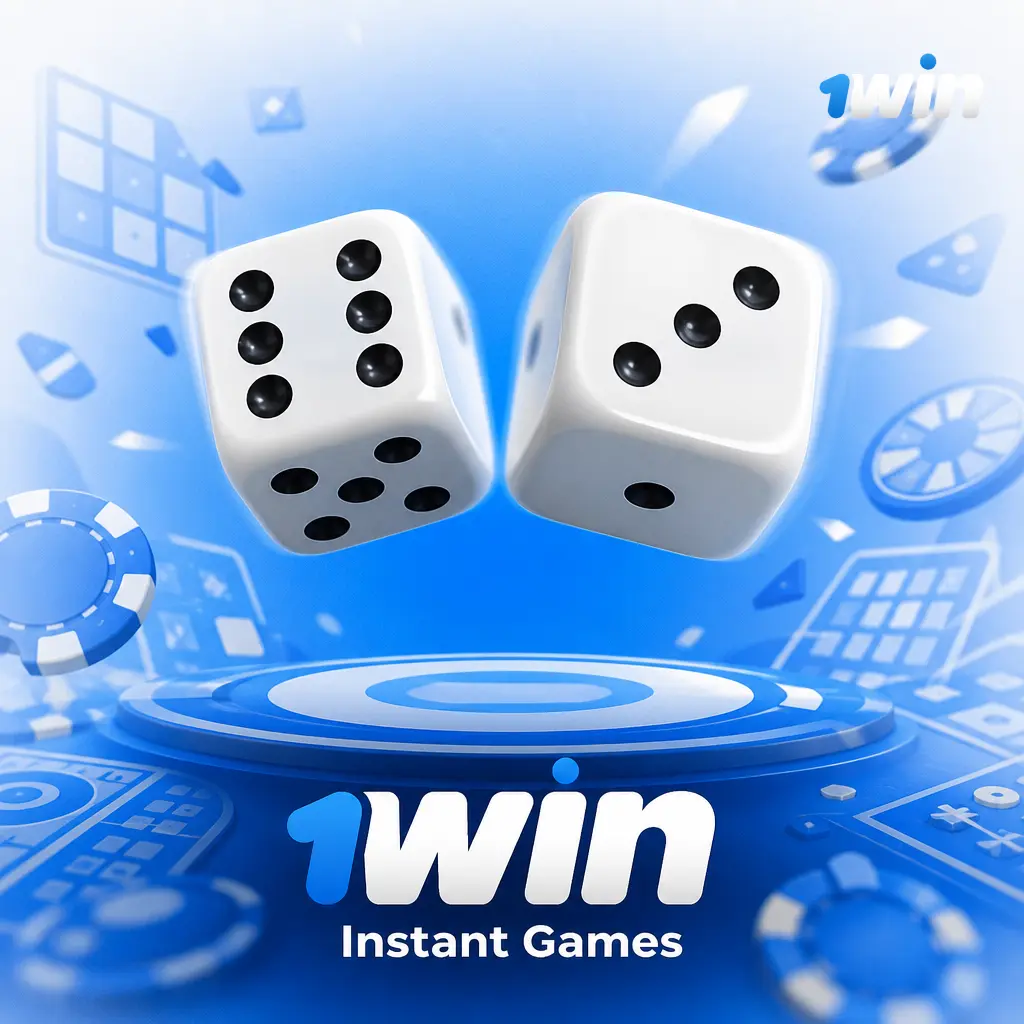 1win Instant Games including Mines, Plinko, Keno, Dice, Hamster, and Goal for quick-round play