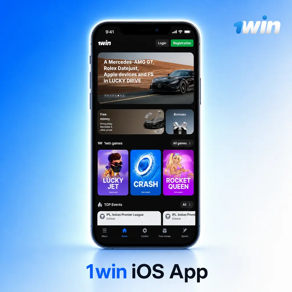 1win iOS app access via Safari mobile browser with home screen shortcut for login or registration