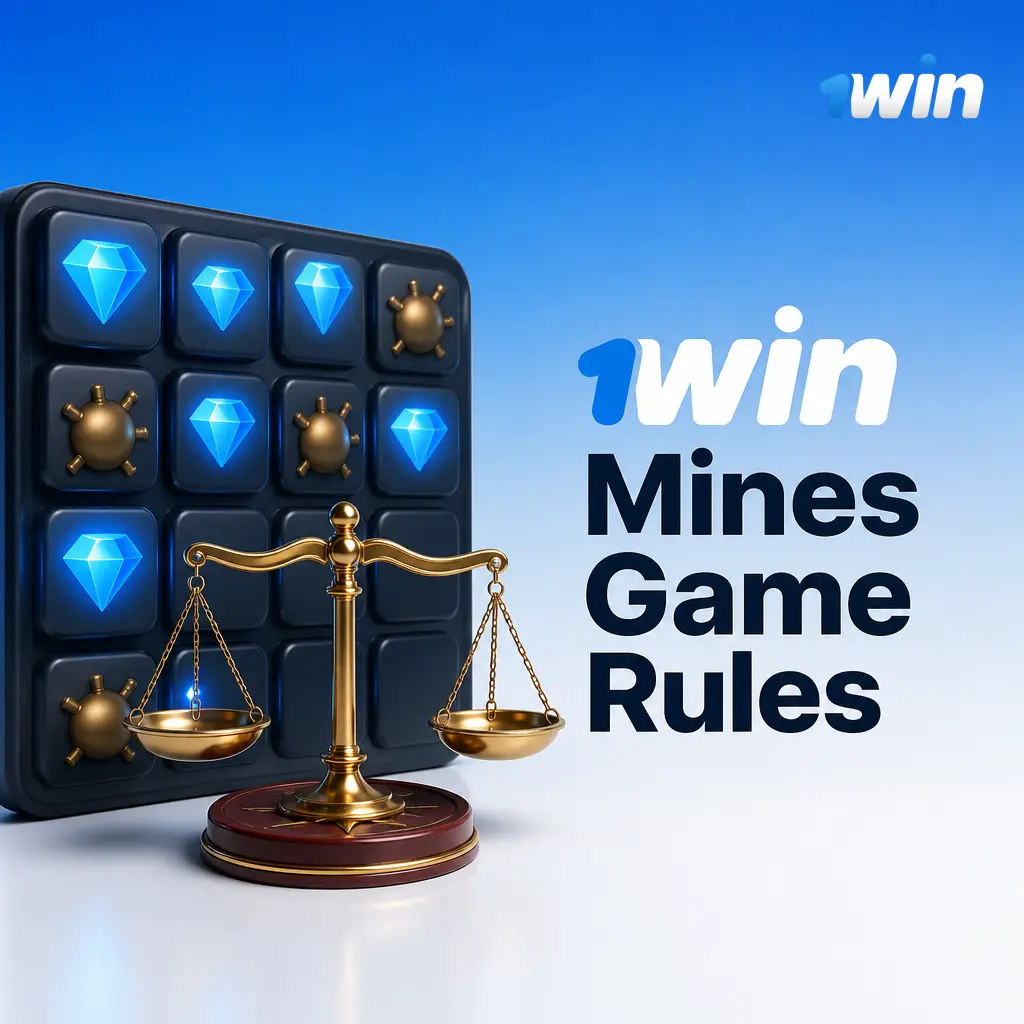 1win Mines game rules: set your bet, choose mine count, reveal tiles, boost multipliers, and cash out before hitting a mine.