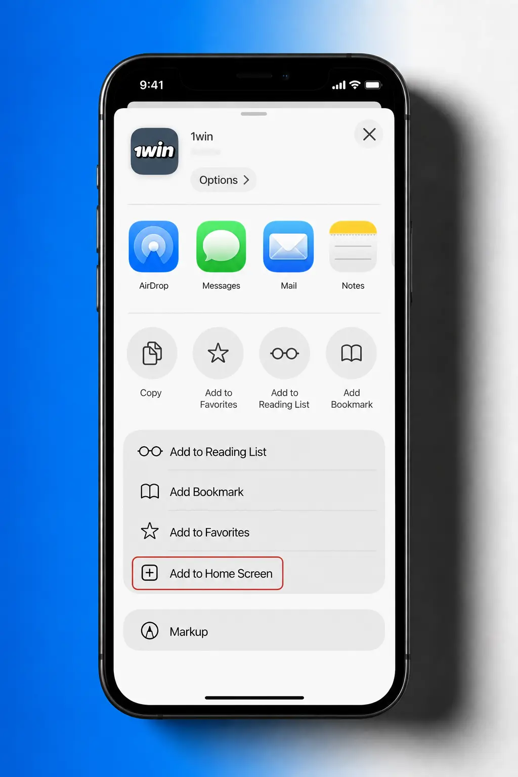 Steps to access 1win mobile site on iPhone and iPad via Safari and add a home screen shortcut