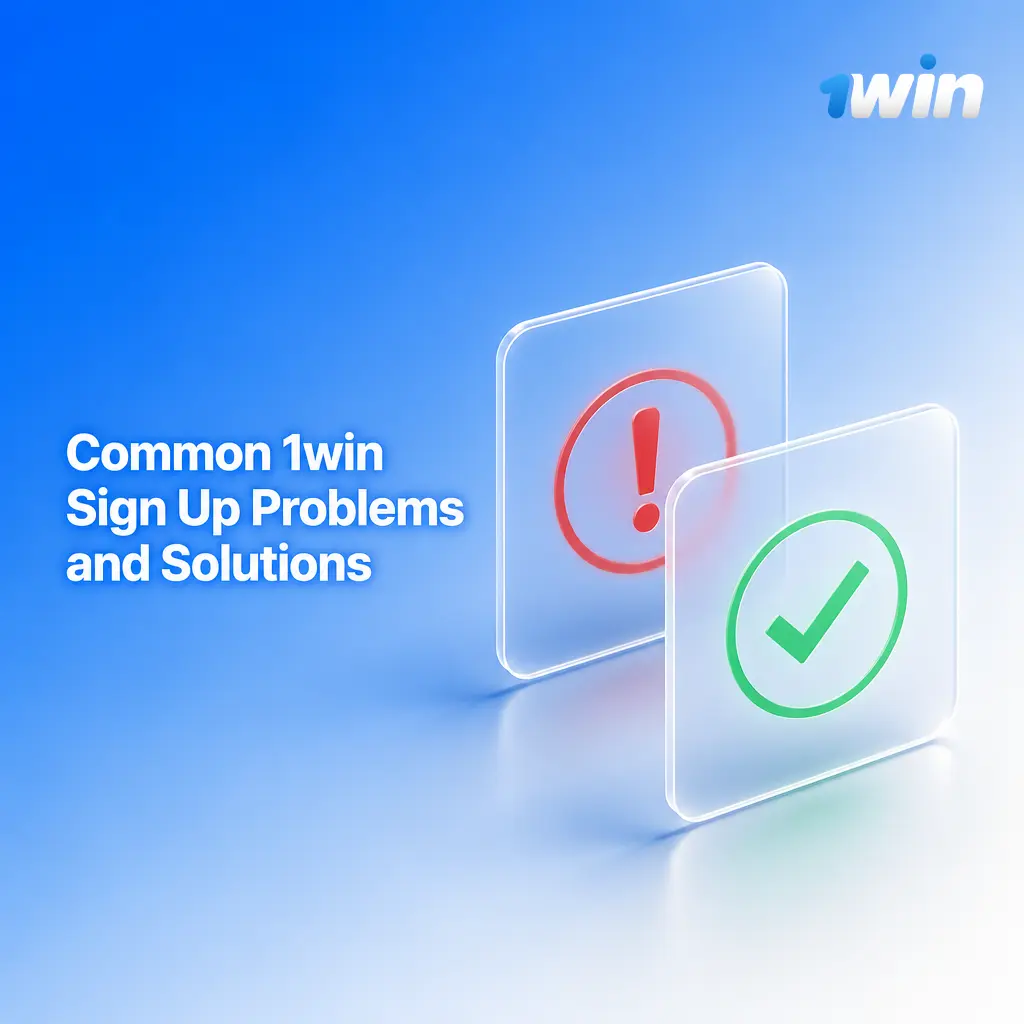 Table listing common 1win sign up problems in India with solutions, including phone errors, missed codes, and password issues.