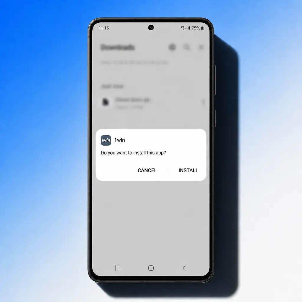 Screenshot of the 1win app Esports menu showing Dota 2 betting markets and fixtures on a smartphone screen