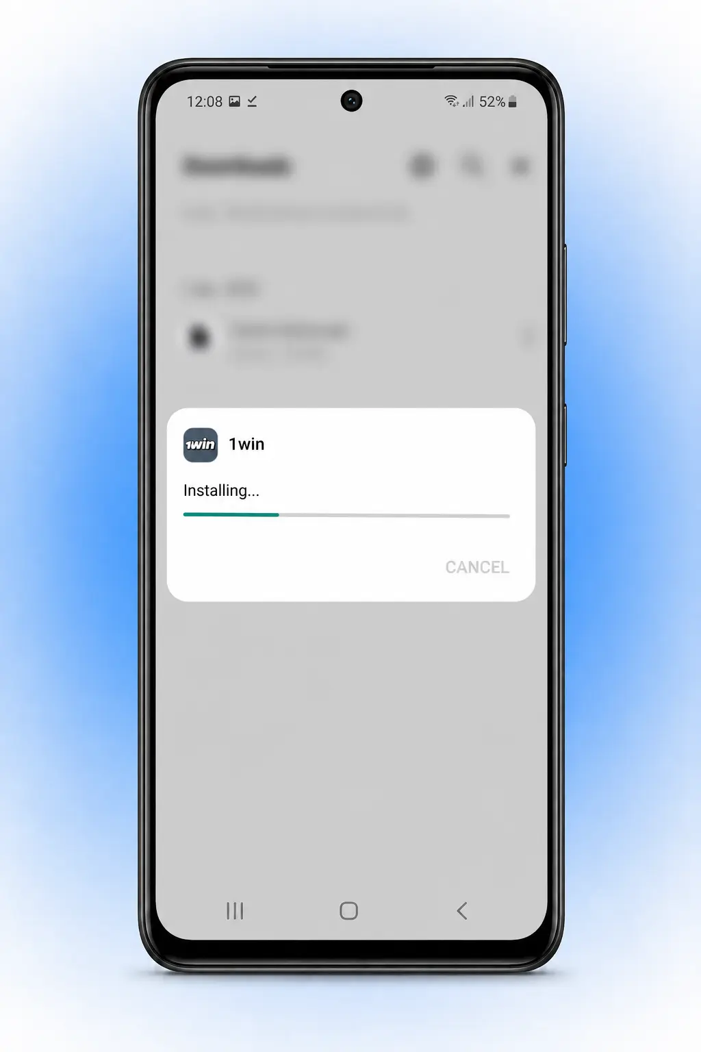 Steps to download and install the 1win APK on an Android device in India