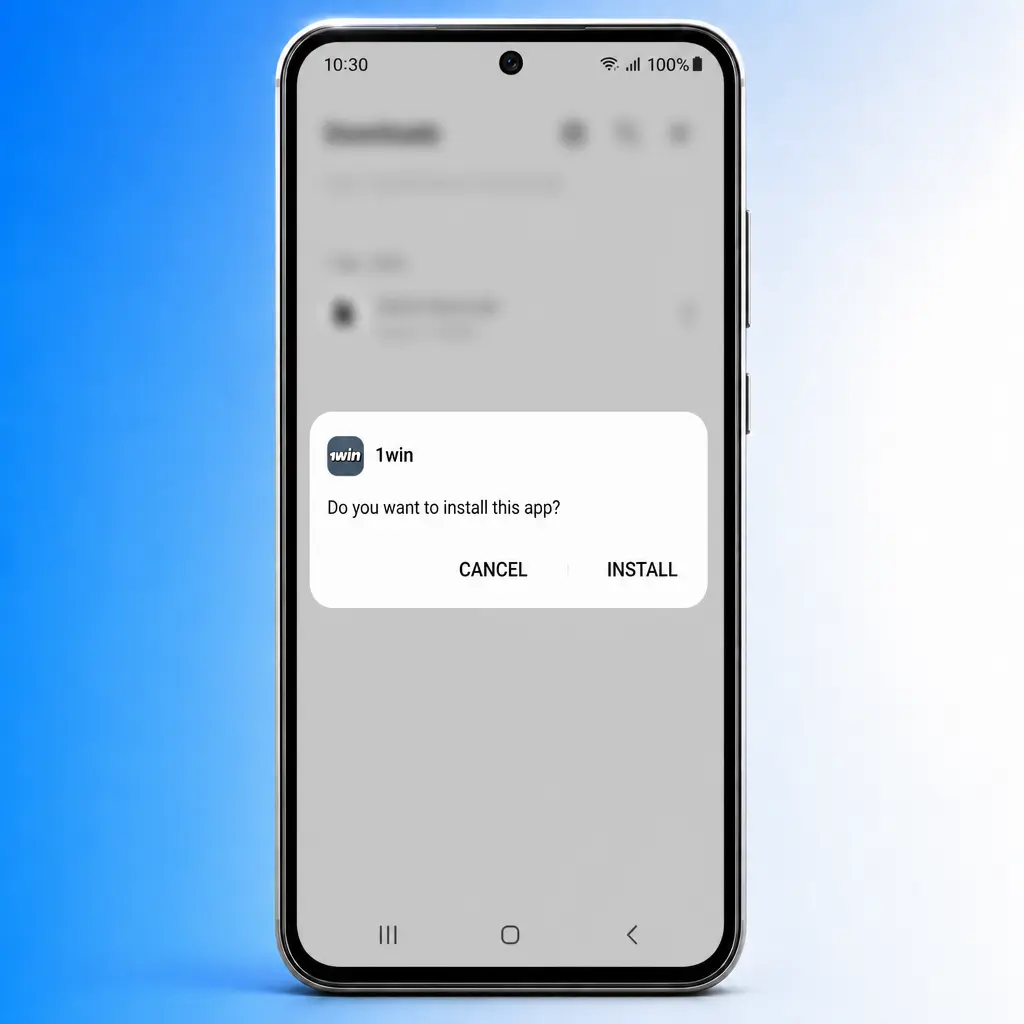 Steps to download and install the 1win APK for Android from the official website