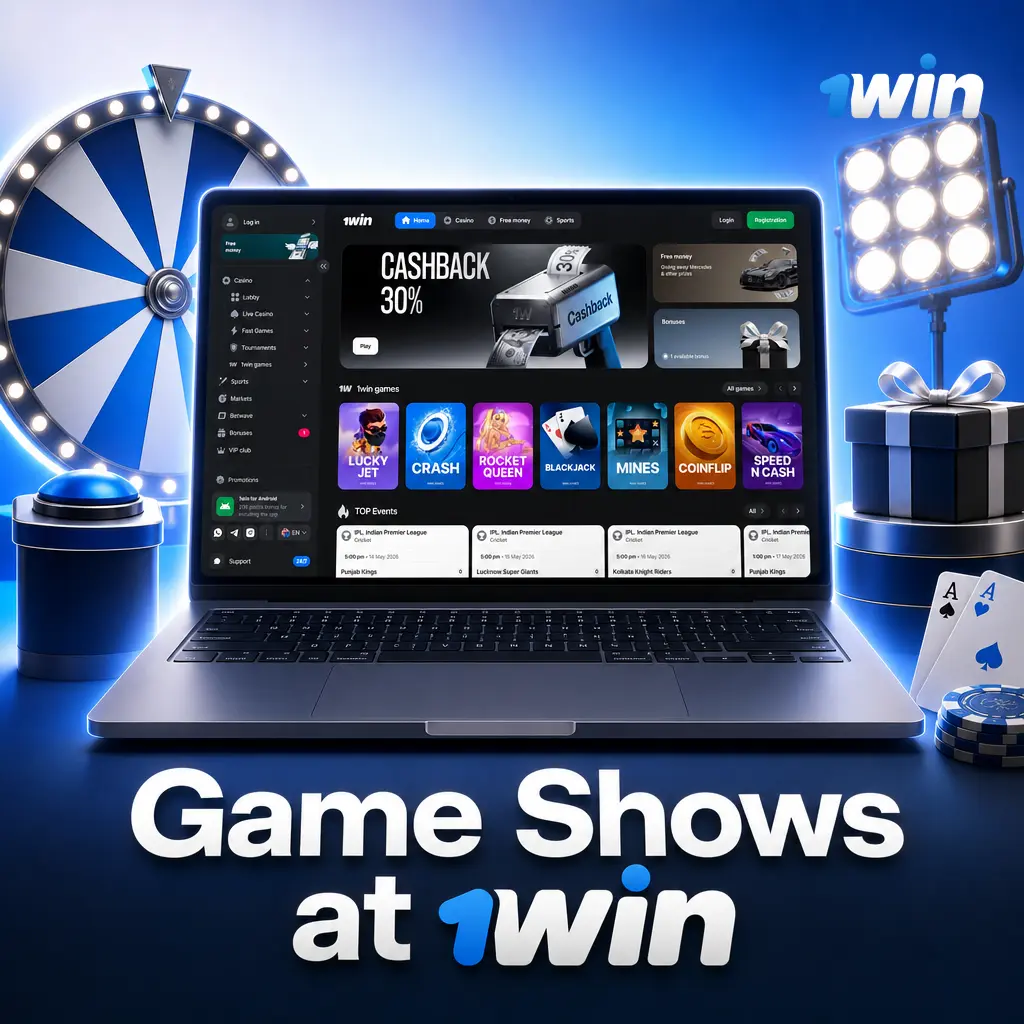 Live presenter game shows at 1win including Crazy Time, Monopoly Live, Dream Catcher, Mega Ball and Deal or No Deal