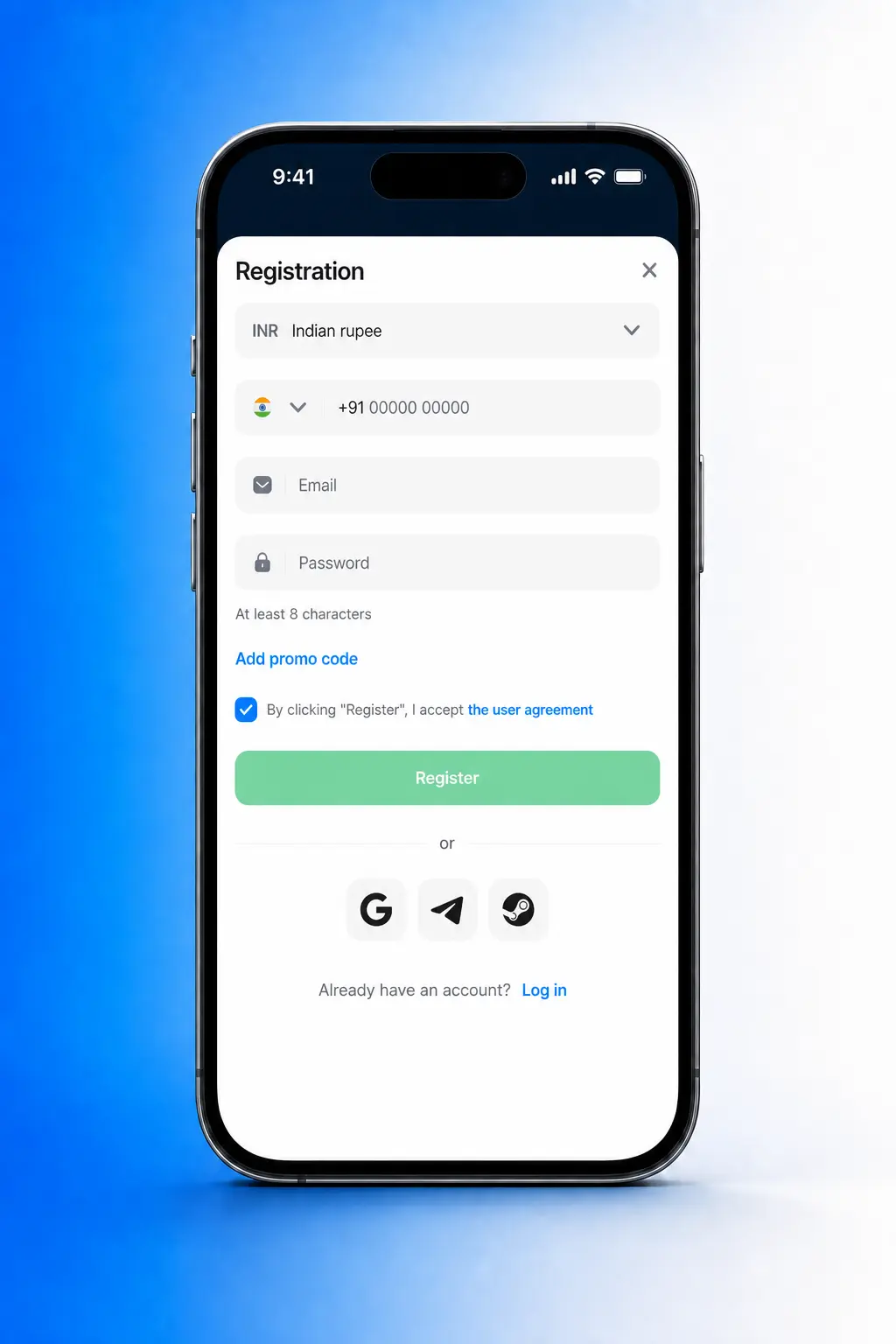 Step-by-step guide showing how to place an American Football bet on the 1win app