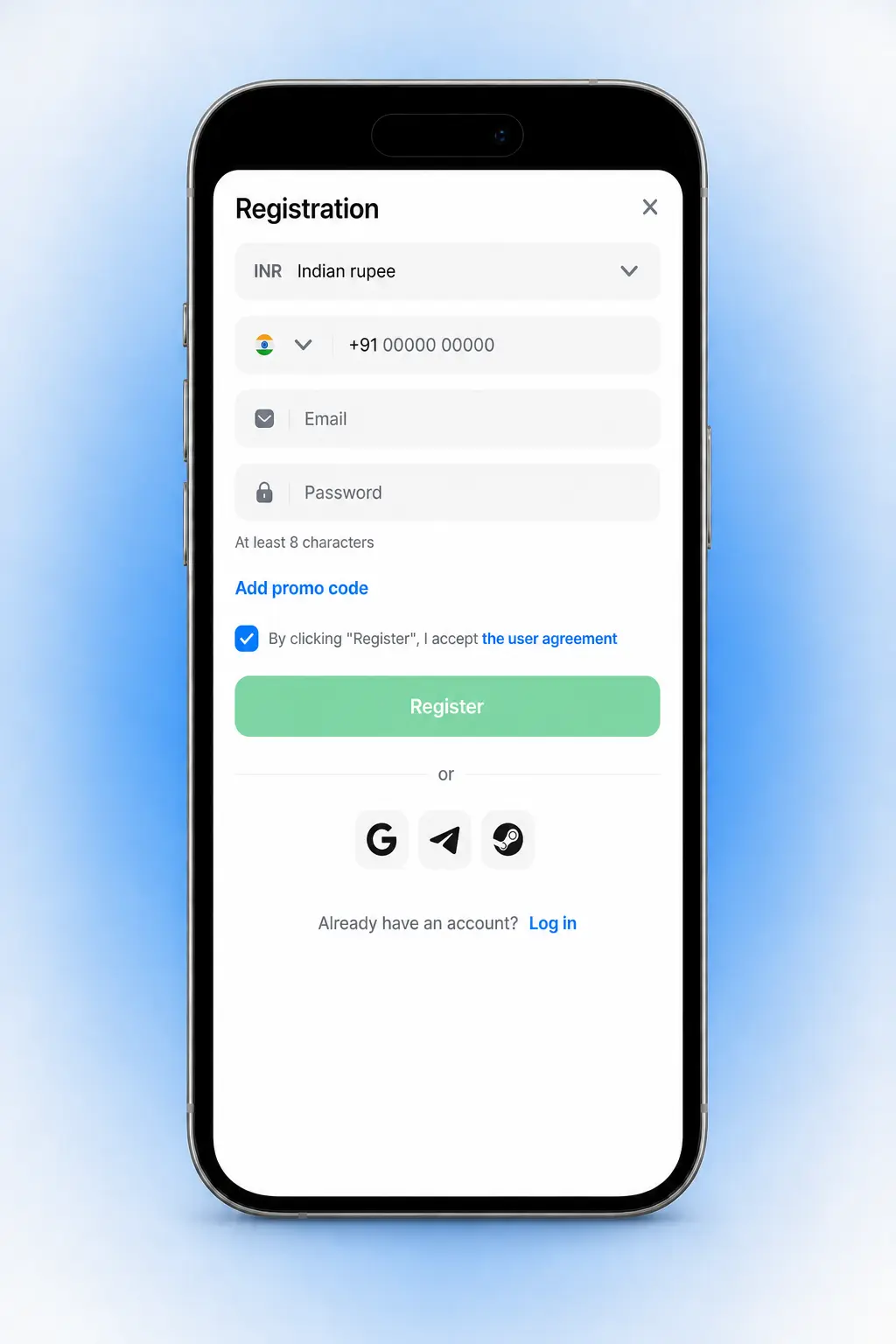 Step-by-step guide showing how to register, deposit via UPI, and claim the 1win welcome bonus in India