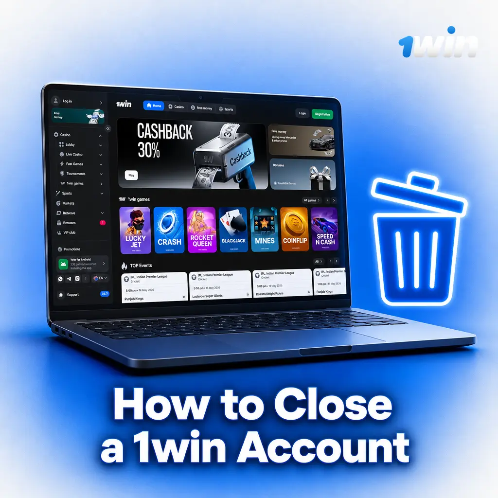 Steps to close a 1win account via customer support, including self-exclusion and responsible gaming options