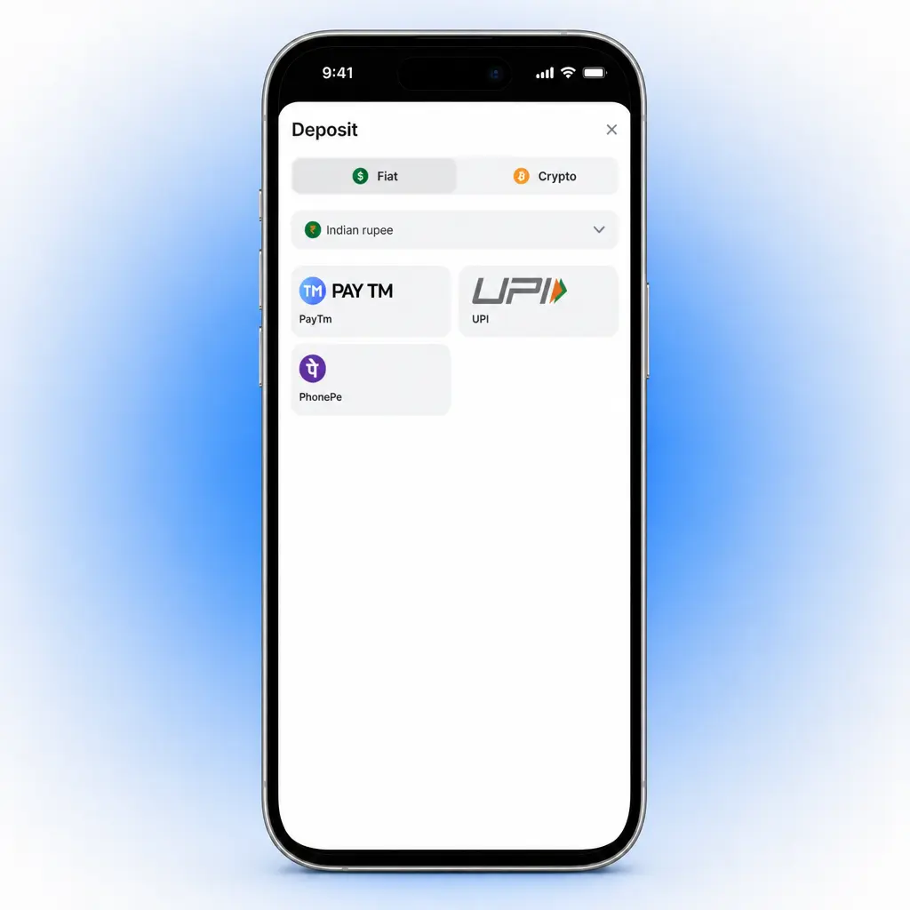 Step-by-step guide showing how to deposit money in 1win using UPI, Paytm, PhonePe, or cards via the cashier section.