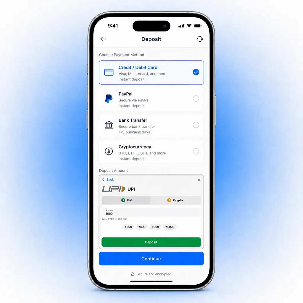 Step-by-step guide showing how to deposit money in 1win using UPI, Paytm, PhonePe, or cards via the cashier section.