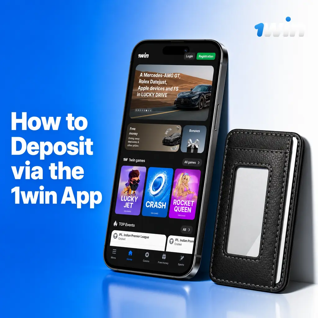 Step-by-step guide to depositing funds via the 1win mobile app in India using UPI, PayTM, PhonePe or Google Pay.
