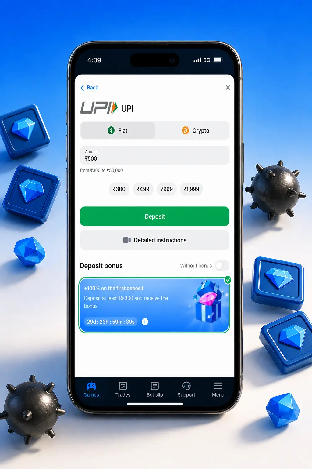 Screenshot showing Mines gameplay at 1win with multiplier progression and Cash Out option on smartphone display