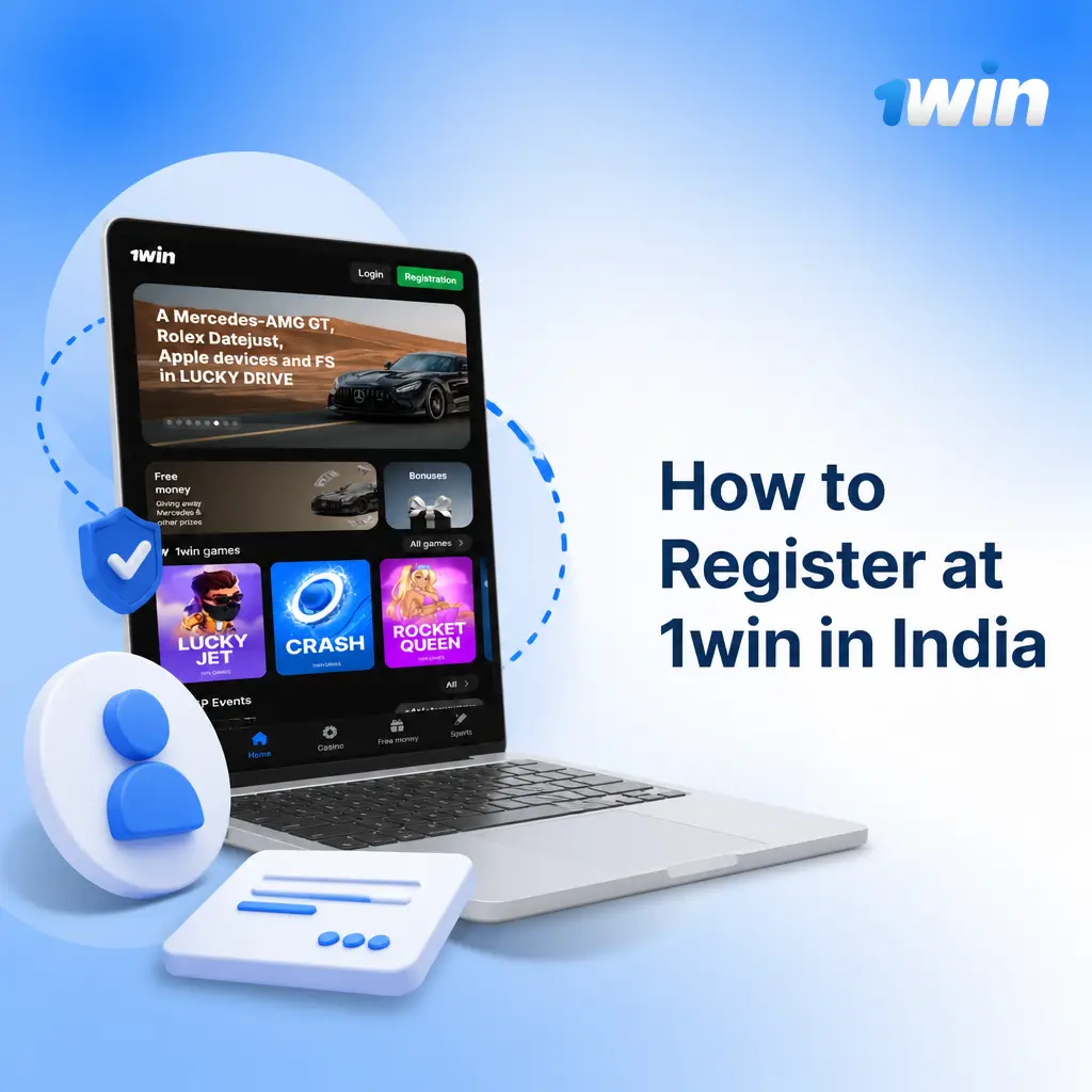 Step-by-step guide showing how to register at 1win in India using phone number, email, or simplified signup