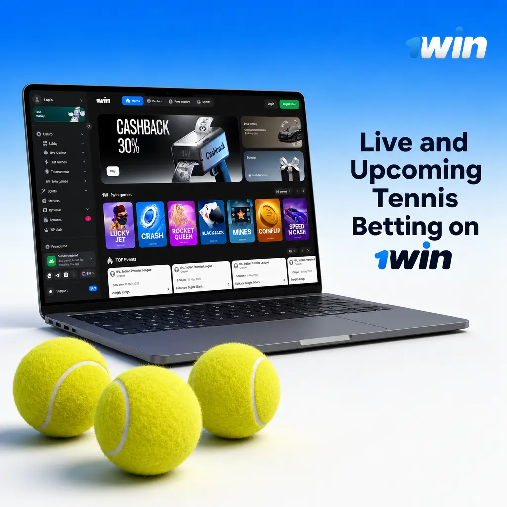 Live and upcoming tennis betting odds, markets, and match listings on the 1win platform