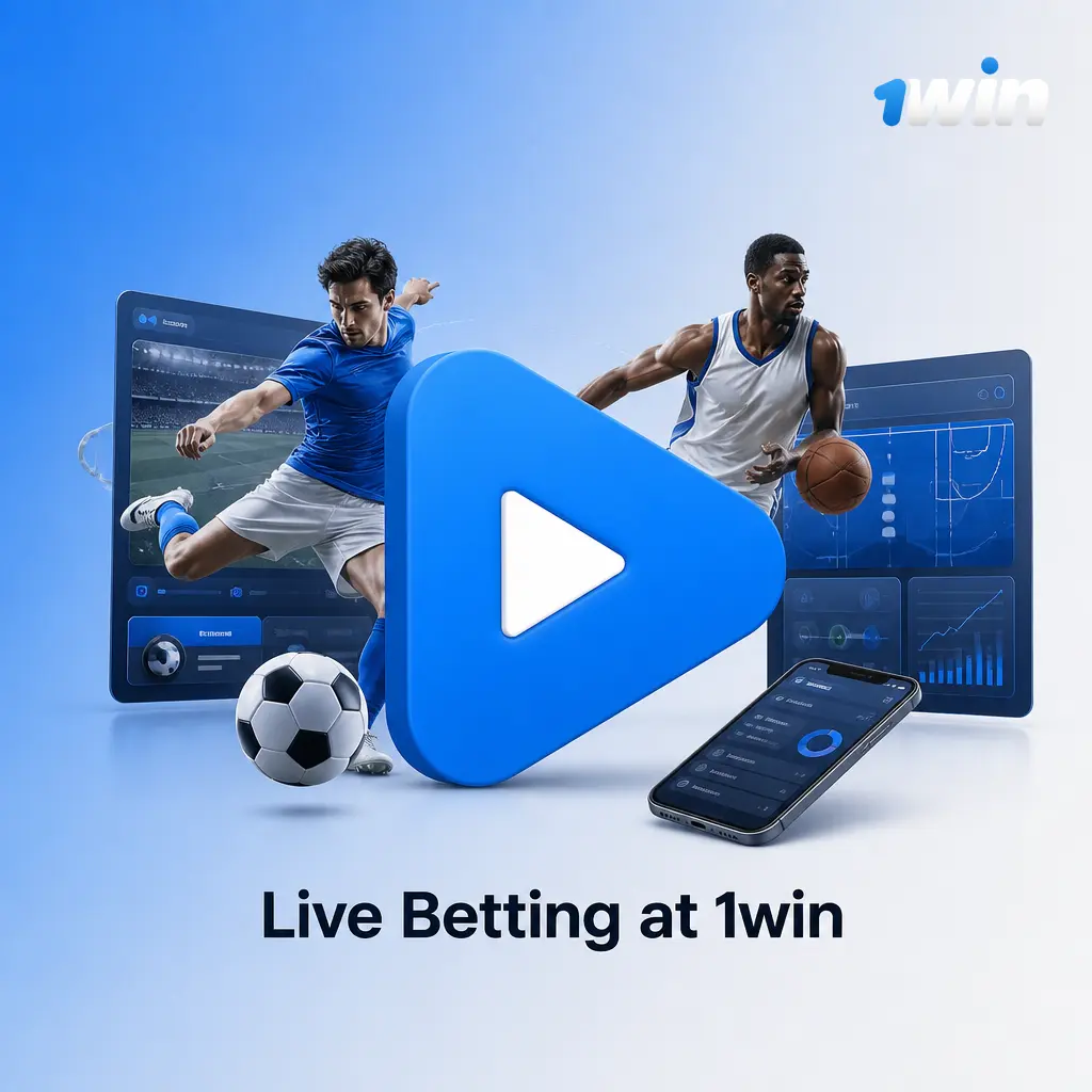 Live betting at 1win showing real-time odds for cricket, football, tennis, basketball and esports matches
