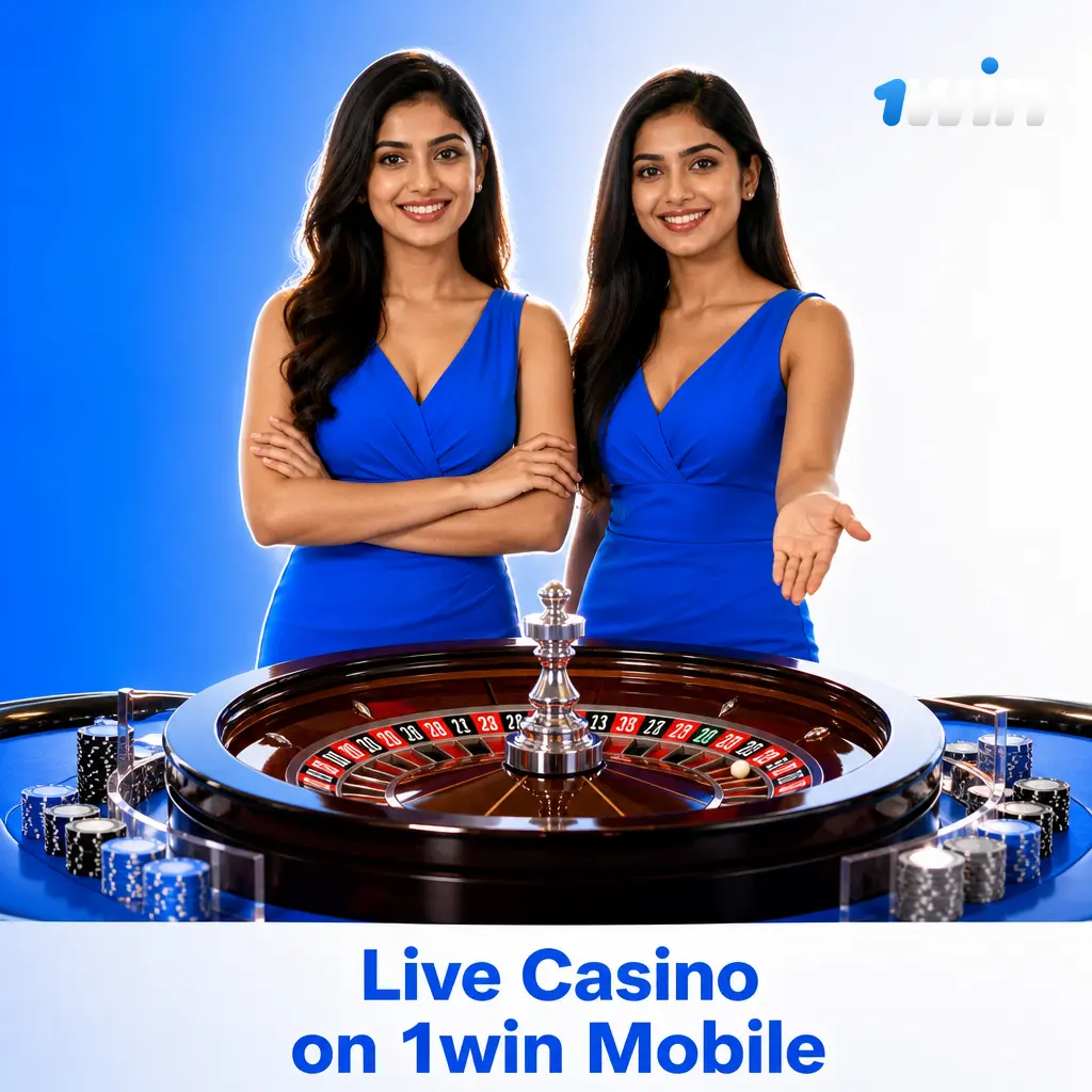 Live dealer games on 1win Mobile casino in India, featuring Evolution titles like Crazy Time and Live Blackjack