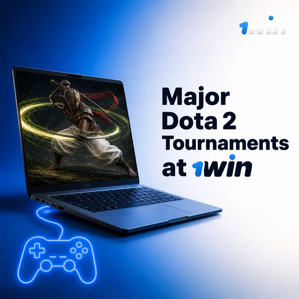 Major Dota 2 tournaments like The International, ESL One, DreamLeague, and PGL Wallachia featured in 1win Esports betting section.