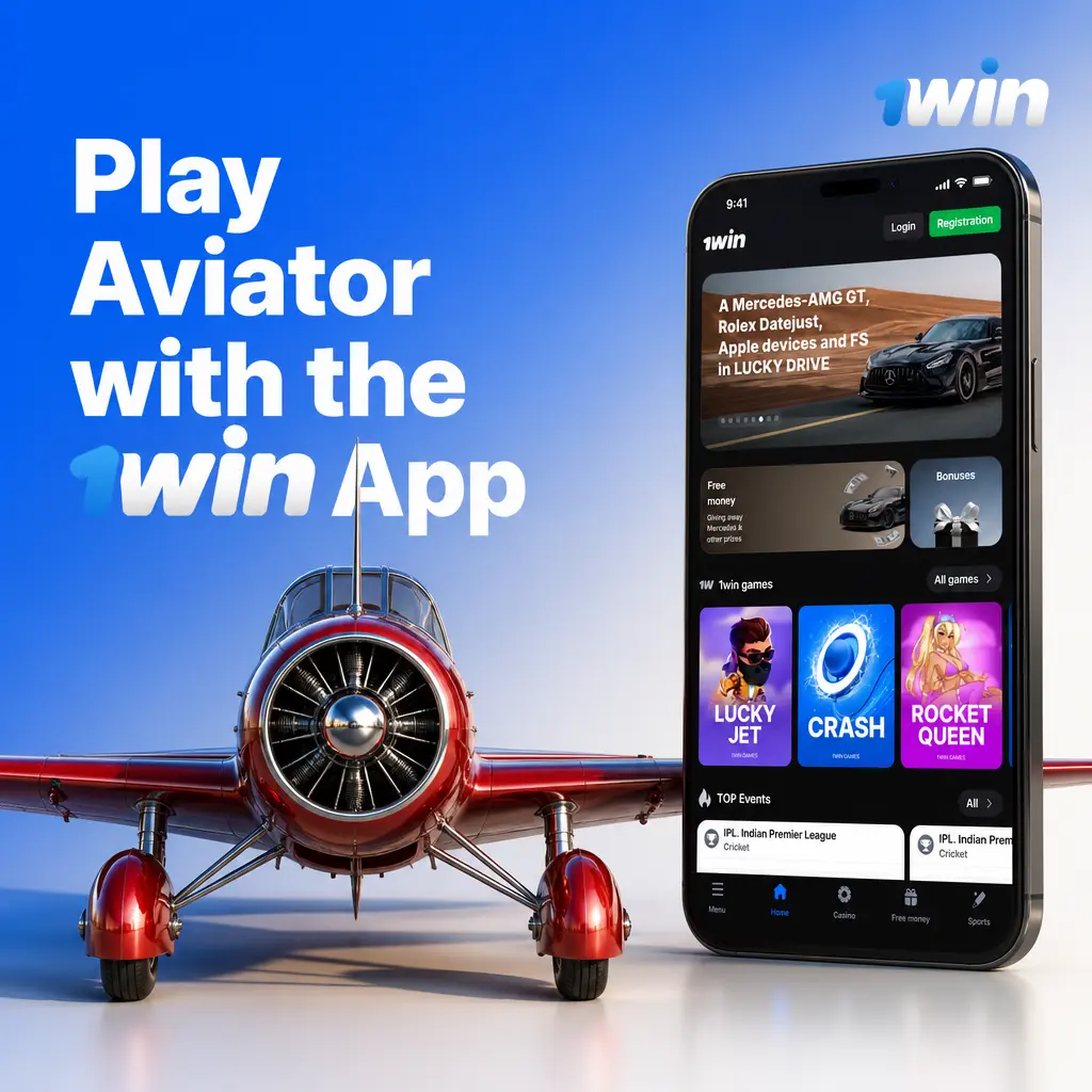 Play Aviator crash game via 1win app login on Android, iOS, or desktop with synced account balance in India