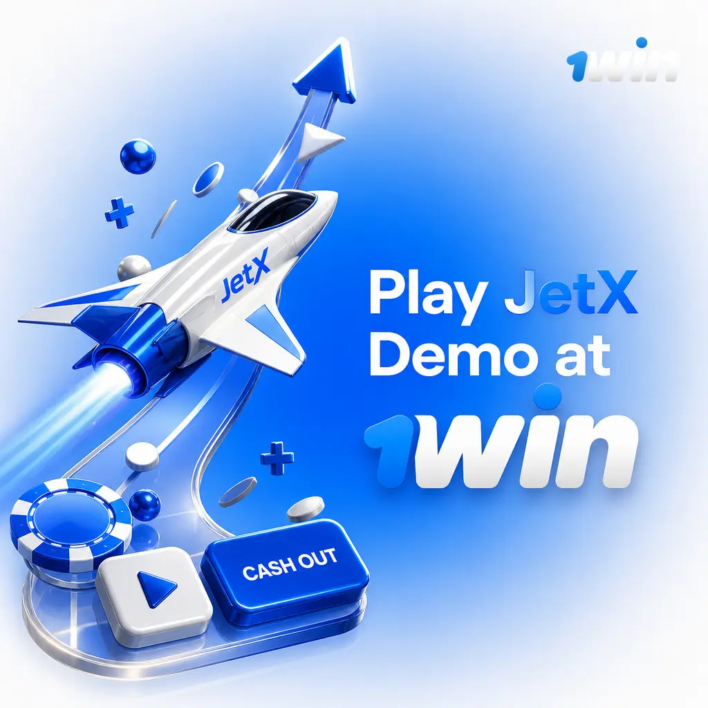 Play JetX demo at 1win free with virtual credits, practise betting, multiplier, and Cash Out mechanics before real money play.