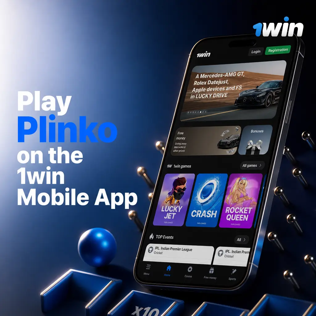 Play Plinko on the 1win mobile app in India via Android APK or browser, no separate Plinko download needed.