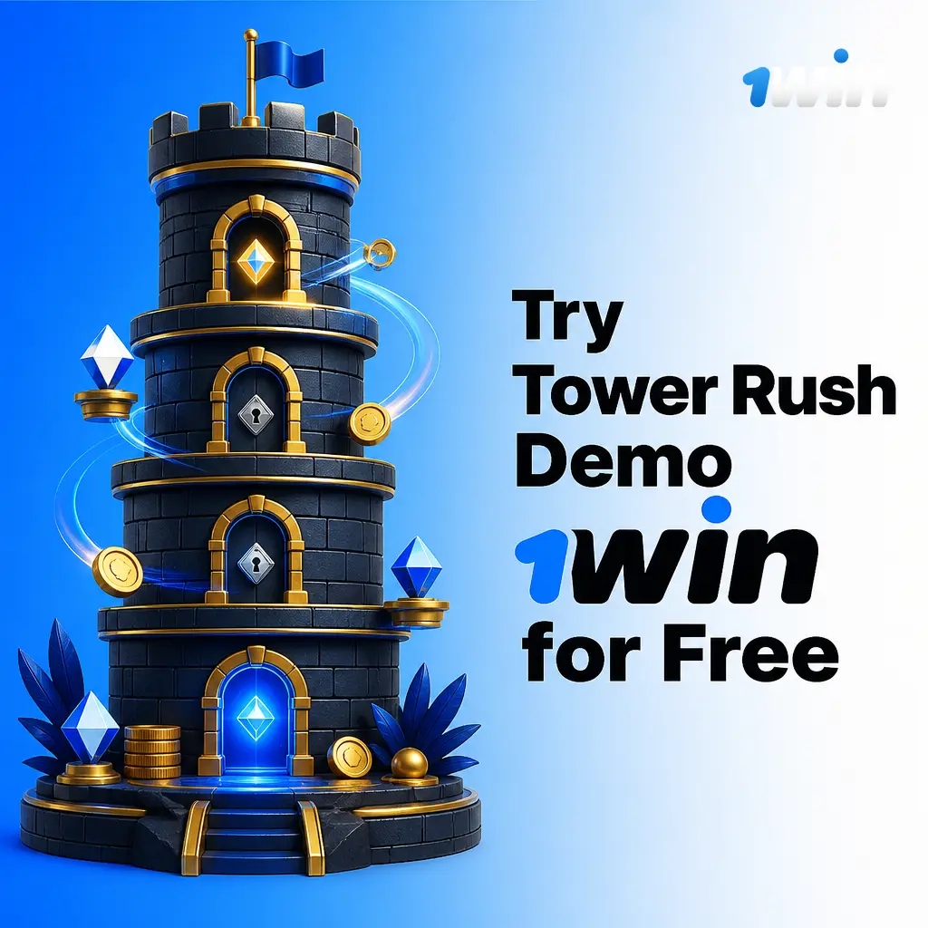 Tower Rush demo on 1win – practice tower climbing, bet sizing and risk levels free with virtual credits, no registration needed.