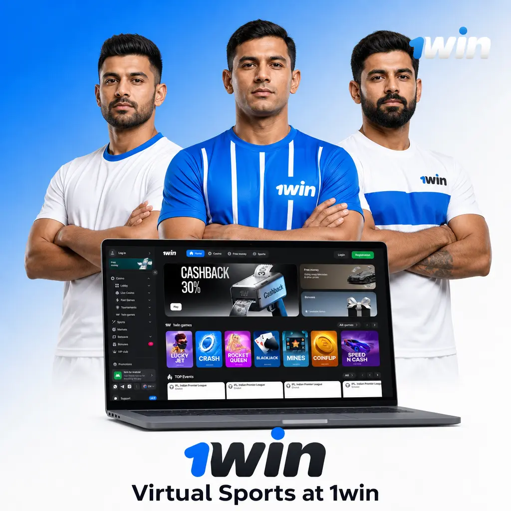 Virtual sports at 1win featuring simulated football, basketball, horse racing and tennis events with scheduled matches